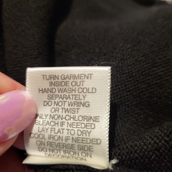 Christopher & Banks Black Beaded Cardigan Size M - Picture 6 of 6